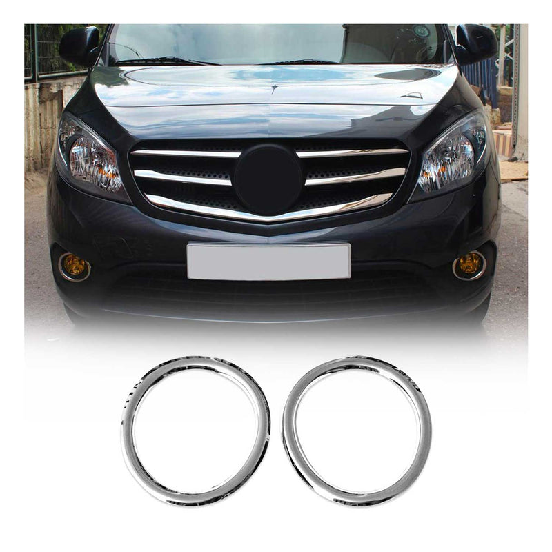 Cadre Phare Antibrouillard pour Mercedes Citan 2012-2021 en acier inox Chromé