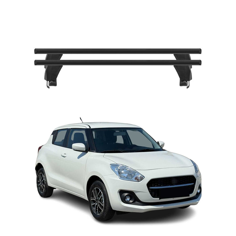 Menabo Barres de toit Transversales pour Suzuki Breakift VI 2017-2025 Alu Noir