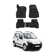 Tapis de sol pour Fiat Fiorino 2008-2024 Noir 3D en Caoutchouc TPE 4Pcs
