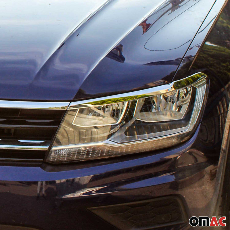 Baguettes de phares et grille avant pour VW Tiguan / Allspace 2016-2020 en acier