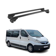 Barres de toit Transversales pour Opel Vivaro A 2001-2014 TÜV Aluminium Noir 2x