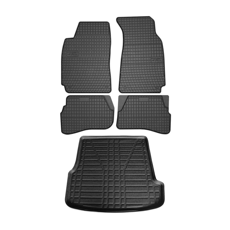 Kit Tapis de sol et coffre pour VW Passat 2000-2005 TPE Noir