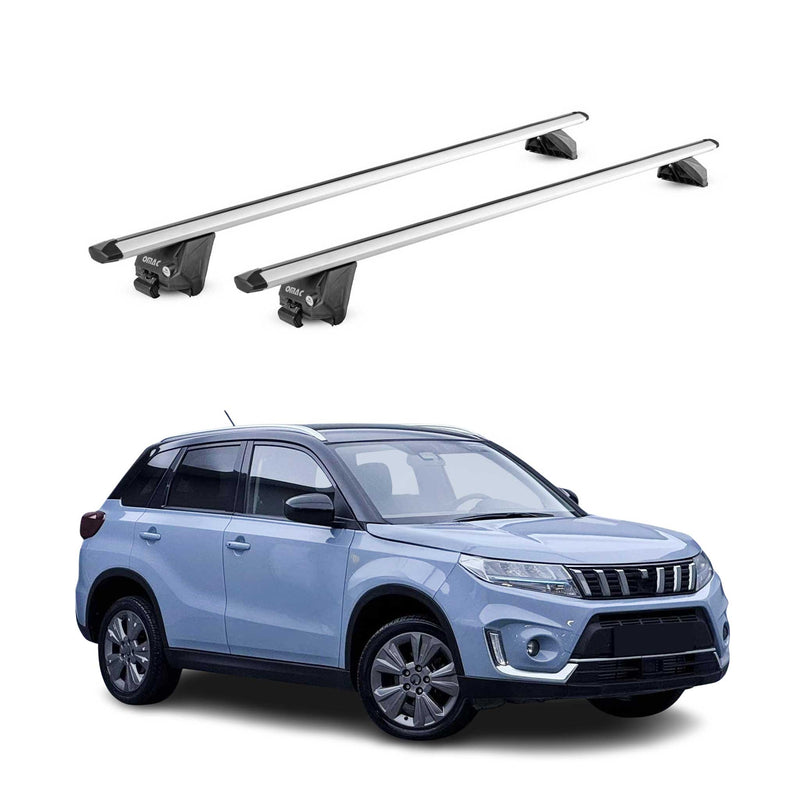 Barres de toit transversales pour Suzuki Vitara LY 2015-2025 Alu Gris 2x ABE