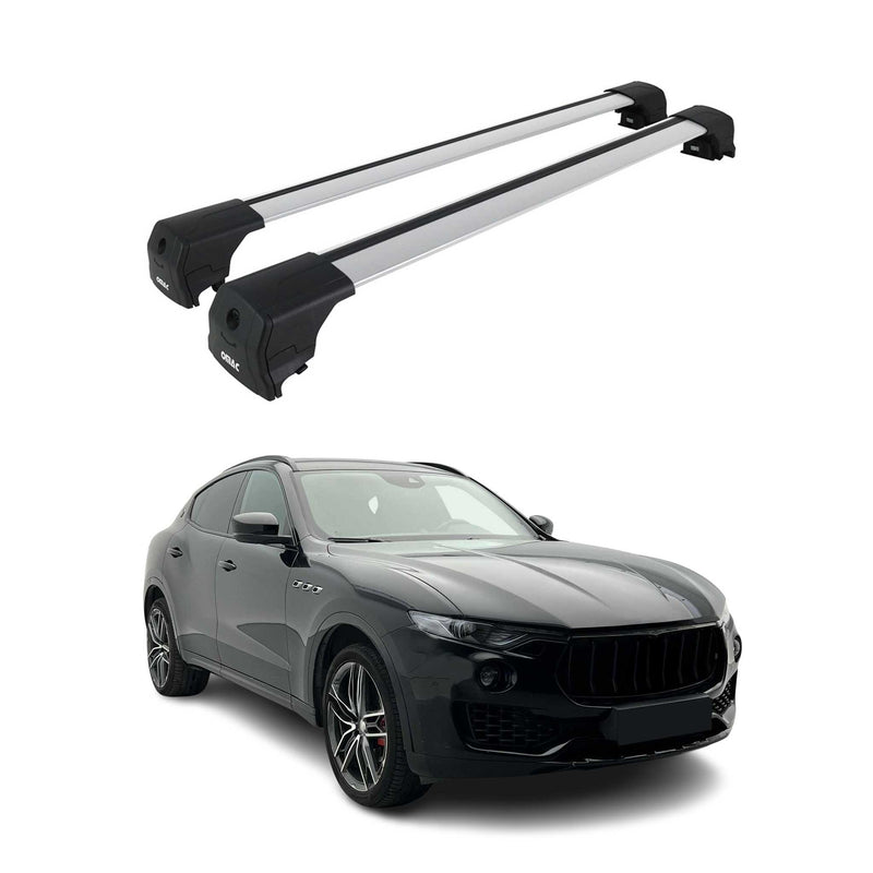 Barres De Toit Transversales pour Maserati Levante 2016-2021 Alu Gris ABE