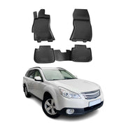 Tapis de sol pour Subaru Outback 2009-2014 en caoutchouc TPE 3D Noir 4Pcs