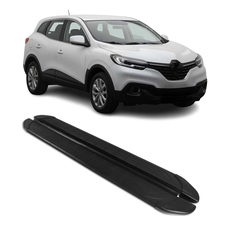 Marchepieds Latéraux pédale pour Renault Kadjar 2015-2024 2Pcs Aluminium Noir