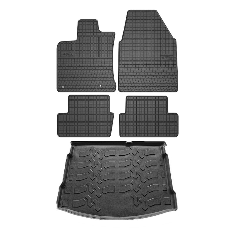 Kit Tapis de sol et coffre pour Nissan Qashqai J10 2006-2014 TPE Noir