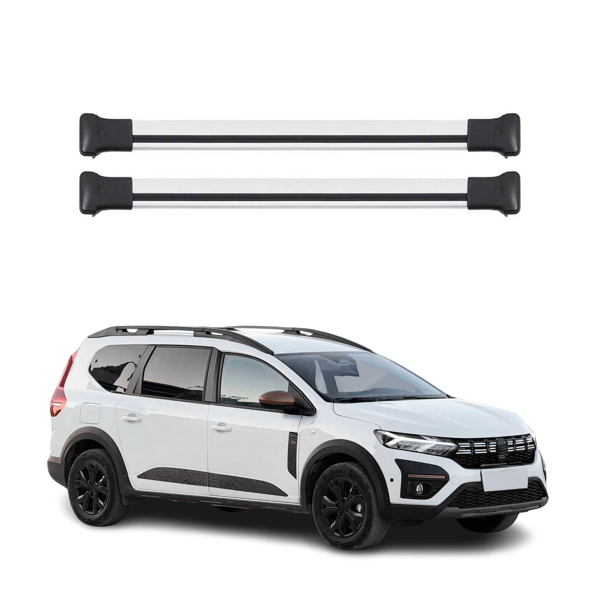 Barres de Toit transversales pour Dacia Jogger 2022-2025 Aluminium Argent 2x