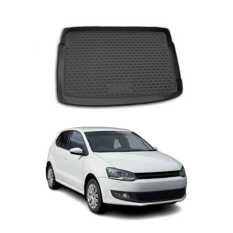 Tapis de Coffre pour VW Polo 2009-2014 TPE Noir