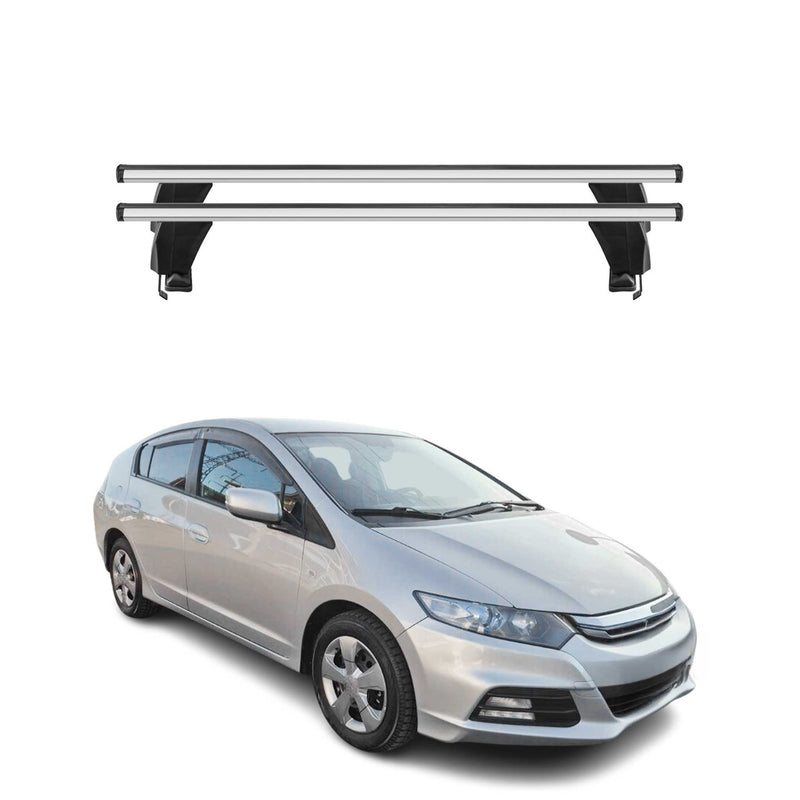 Menabo Barres de toit Transversales pour Honda Insight II 2009-2014 Alu Gris ABE