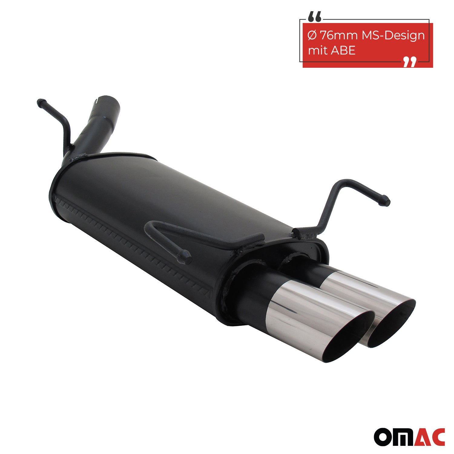 Échappement arrière sport Novus pour Opel Corsa C 2x76mm MS-Design avec ABE