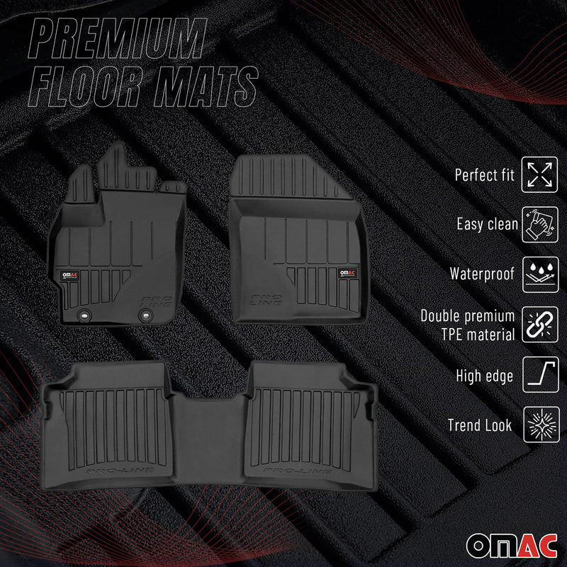 Tapis de Sol pour Toyota Prius 2010-2015 TPE Noir