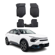 Tapis de sol pour Citroen C4 C4-X 2020-2027 Essence Noir 3D en TPE 4Pcs