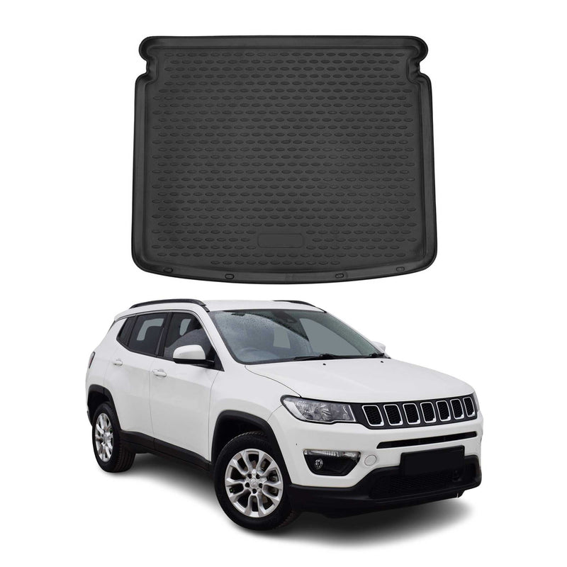 Tapis de Coffre pour Jeep Compass 2016-2021 TPE Noir
