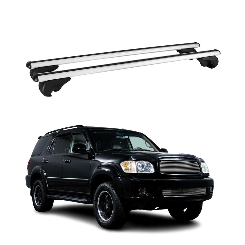 Barres de toit Transversales pour Toyota Sequoia 2001-2006 Aluminium Argent