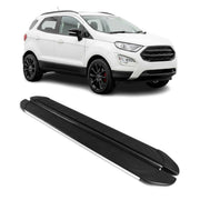 Marchepieds Latéraux pour Ford Ecosport 2013-2024 Aluminium Gris Noir 2Pcs