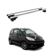Barres de toit Transversales pour Peugeot 1007 2004-2009 TÜV Aluminium Gris 2Pcs