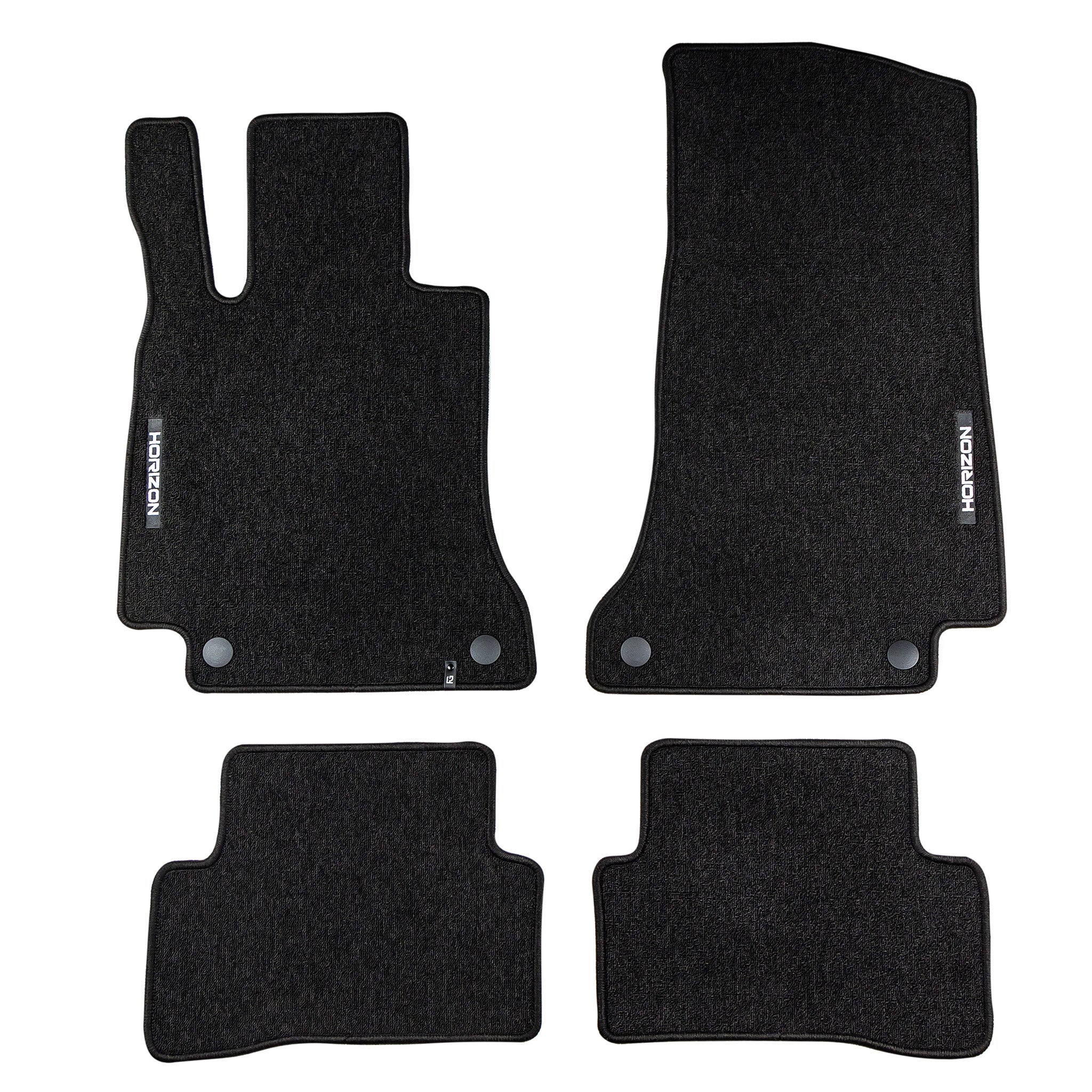 Tapis de sol pour Mercedes-Benz Classe C W205 S205 2014-2021 Velours Noir 4Pcs