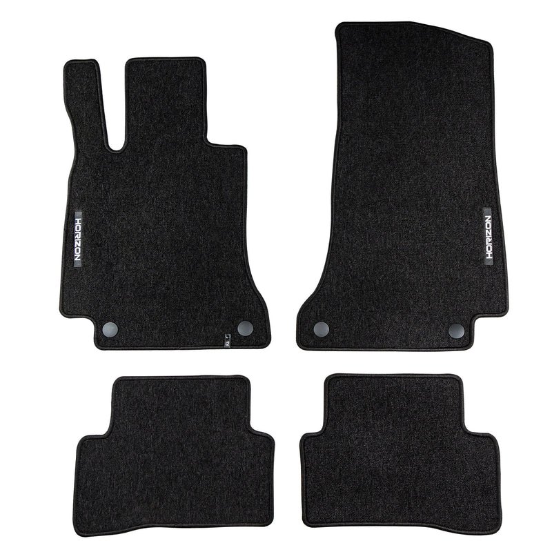 Tapis de sol pour Mercedes-Benz Classe C W205 S205 2014-2021 Velours Noir 4Pcs