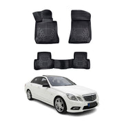Tapis de sol pour Mercedes Classe E W212 2010-2016 Noir 3D en TPE 4Pcs