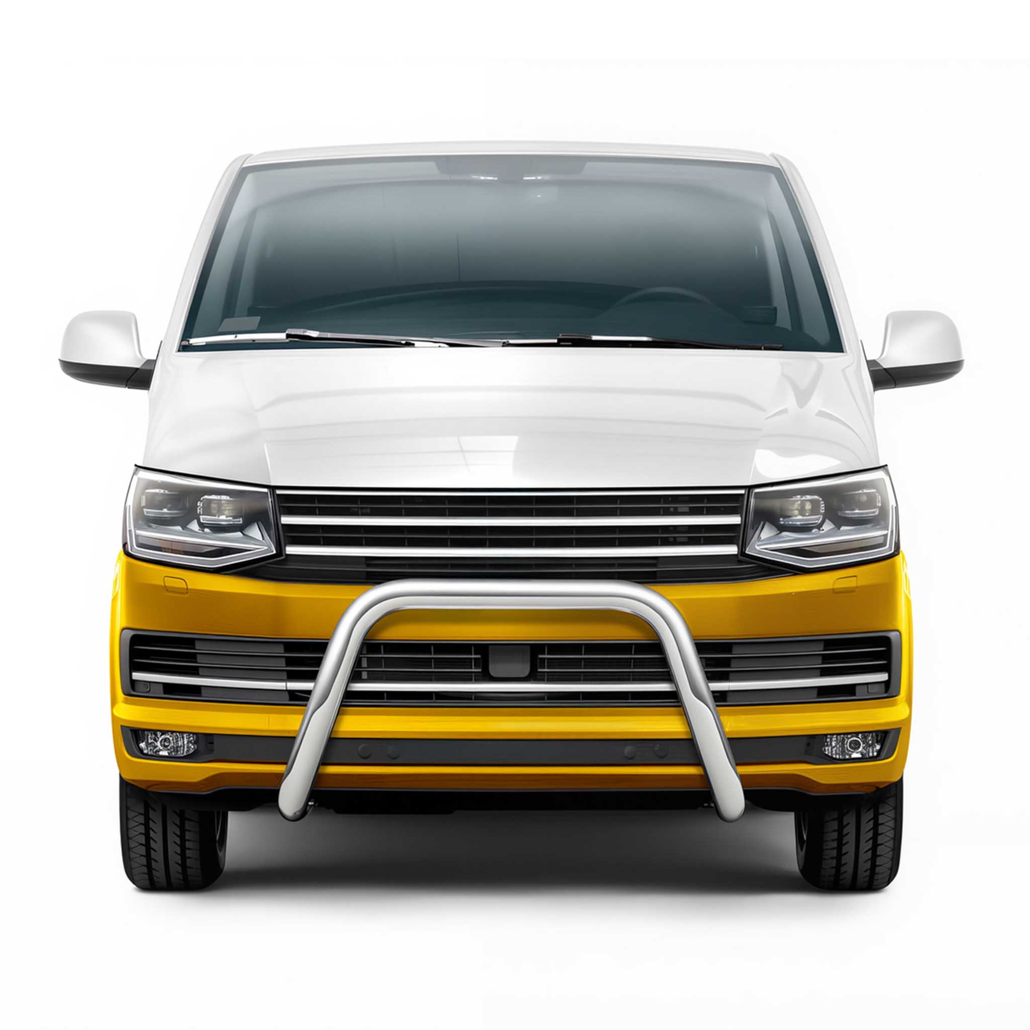 Pare-Buffle Avant Pour VW T6 T6.1 Transporter tout 2015-2024 en inox Argent