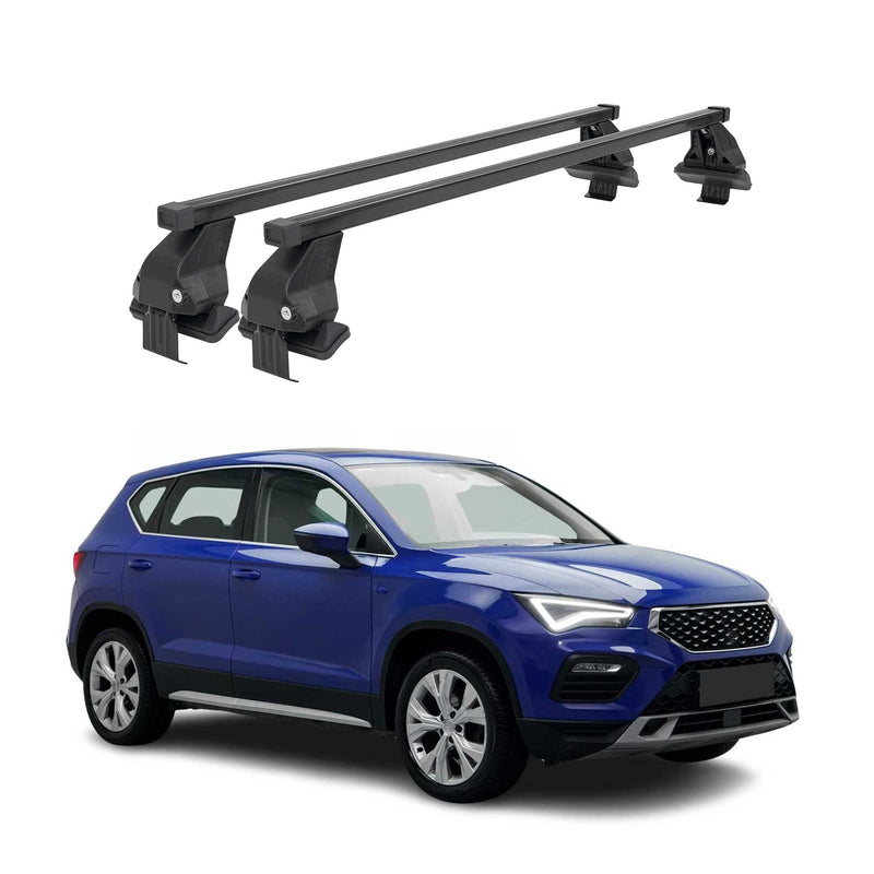 Barres Transversales Menabo pour Seat Ateca 2016-2020 Noir