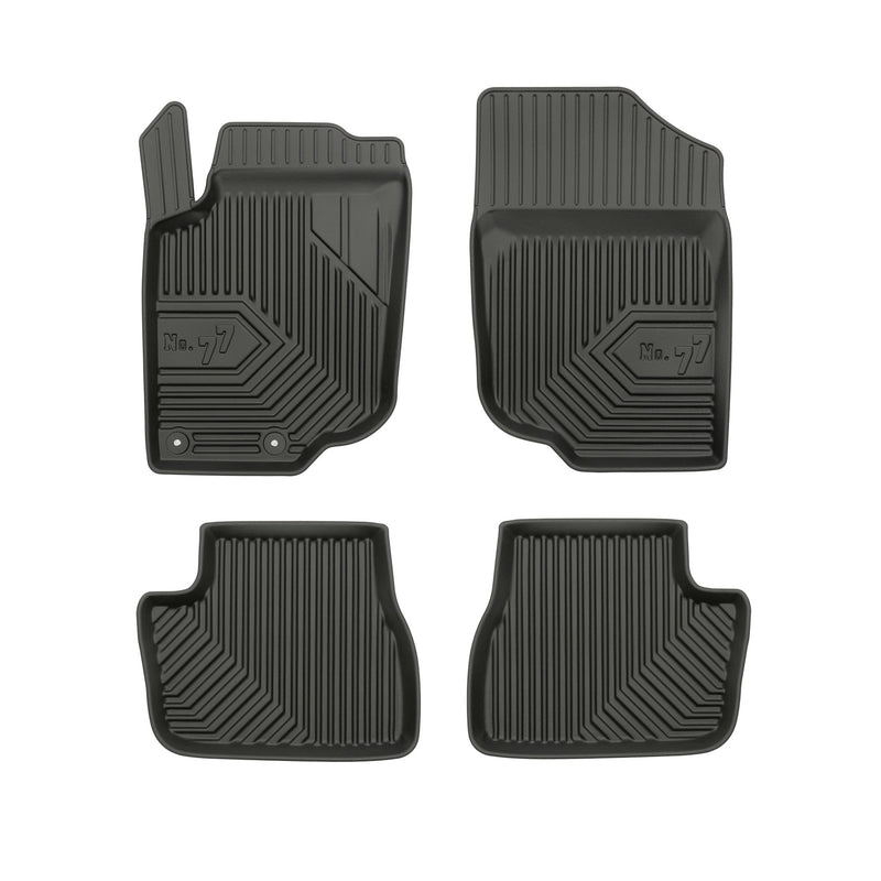 Tapis de Sol de Voiture pour Peugeot 207 2006-2014 TPE Antidérapant Noir 4Pcs