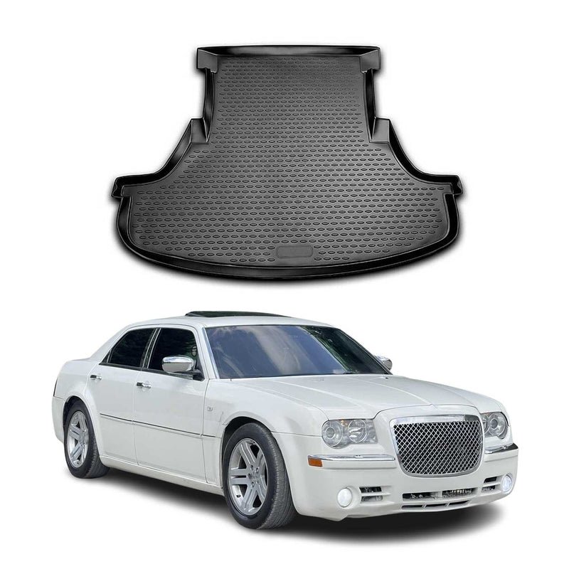 Tapis de Coffre pour Chrysler 300C Berline 2004-2012 en caoutchouc TPE 3D Noir