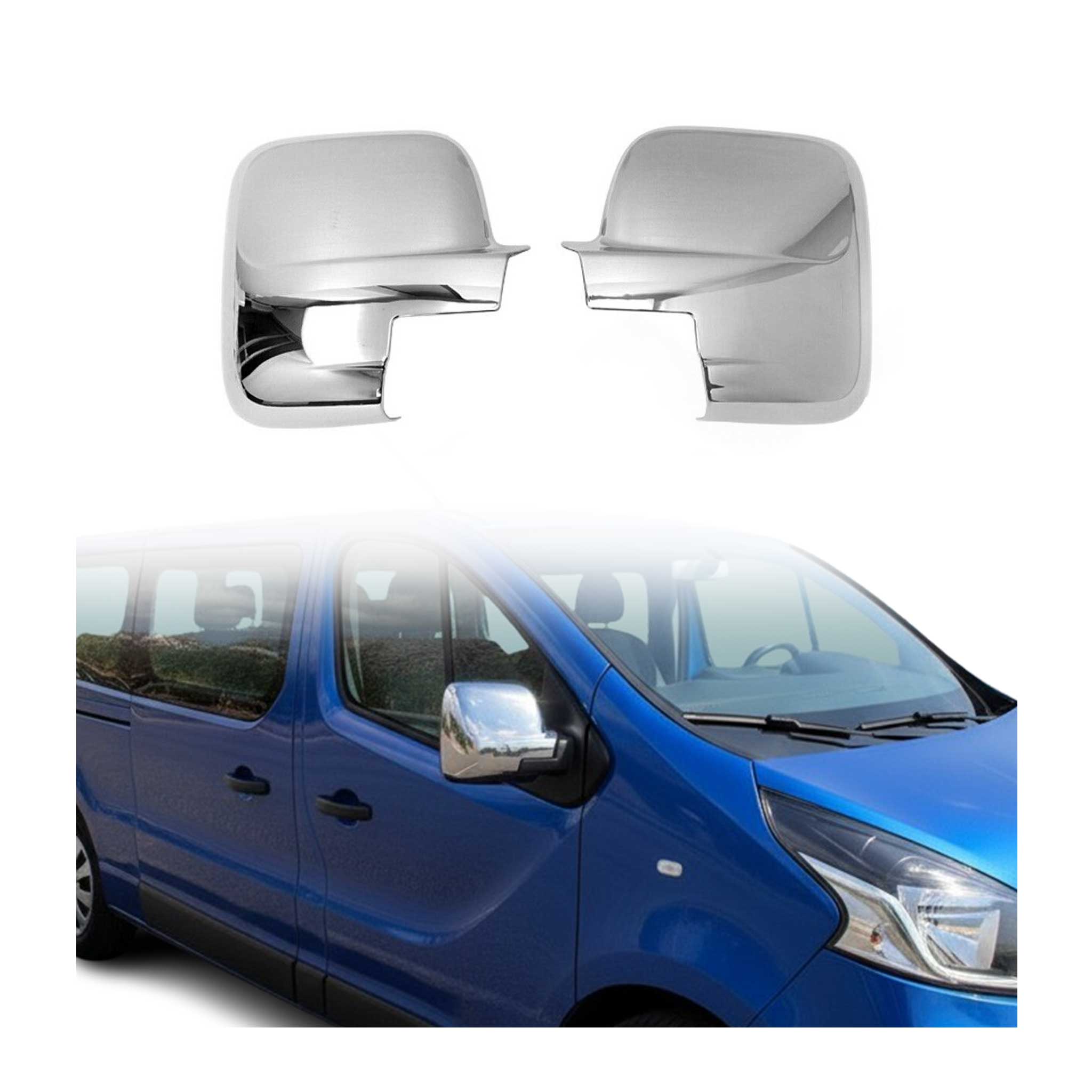 Coques de Rétroviseurs pour Renault Trafic 2016-2026 en ABS Argent