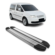 Marchepieds Latéraux pédale pour VW Caddy III 2003-2020 L1 Argent Aluminium 2Pcs