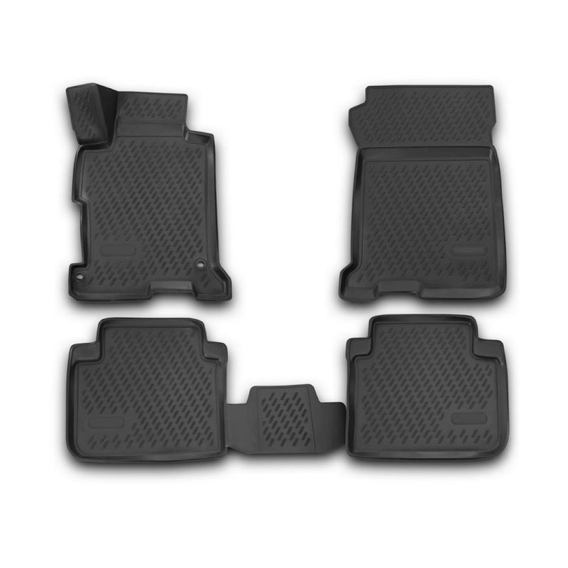 Tapis de sol pour Honda Accord 2013-2018 en caoutchouc TPE 3D Noir 4Pcs