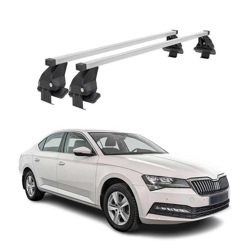 Barres de toit transversales pour Skoda Superb 2015-2019 Gris
