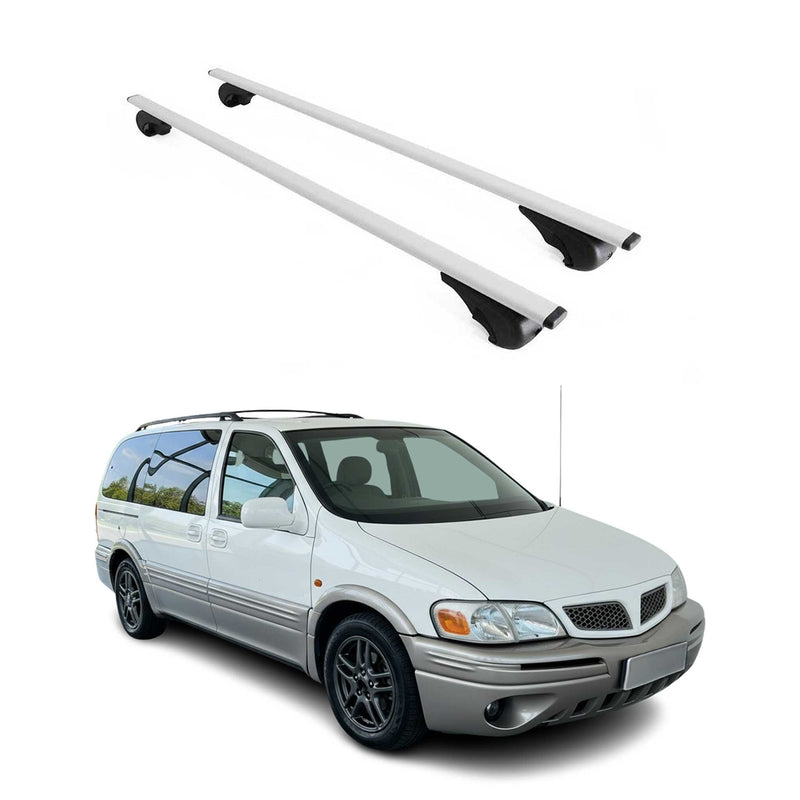Barres de toit Transversales pour Chevrolet Trans Sport 1997-2005 Fer Argent