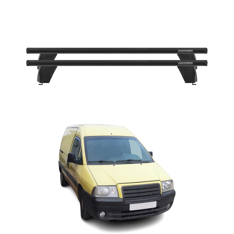 Menabo Barres de toit Transversales pour Citroen Jumpy I 1995-2006 Alu Noir ABE