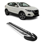 Marchepieds Latéraux pédale pour Nissan Qashqai J11 2013-2021 Aluminium Gris 2x
