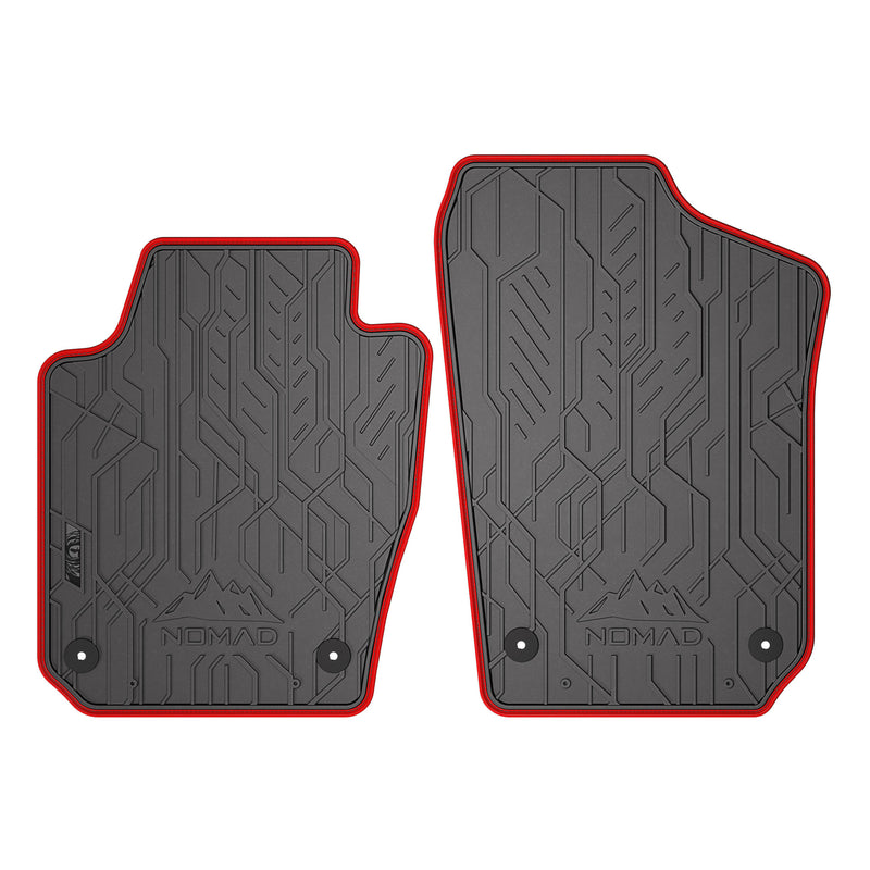 Tapis de Sol de Voiture pour Skoda Fabia III 2014-22 Caoutchouc Noir-Rogue 2Pcs