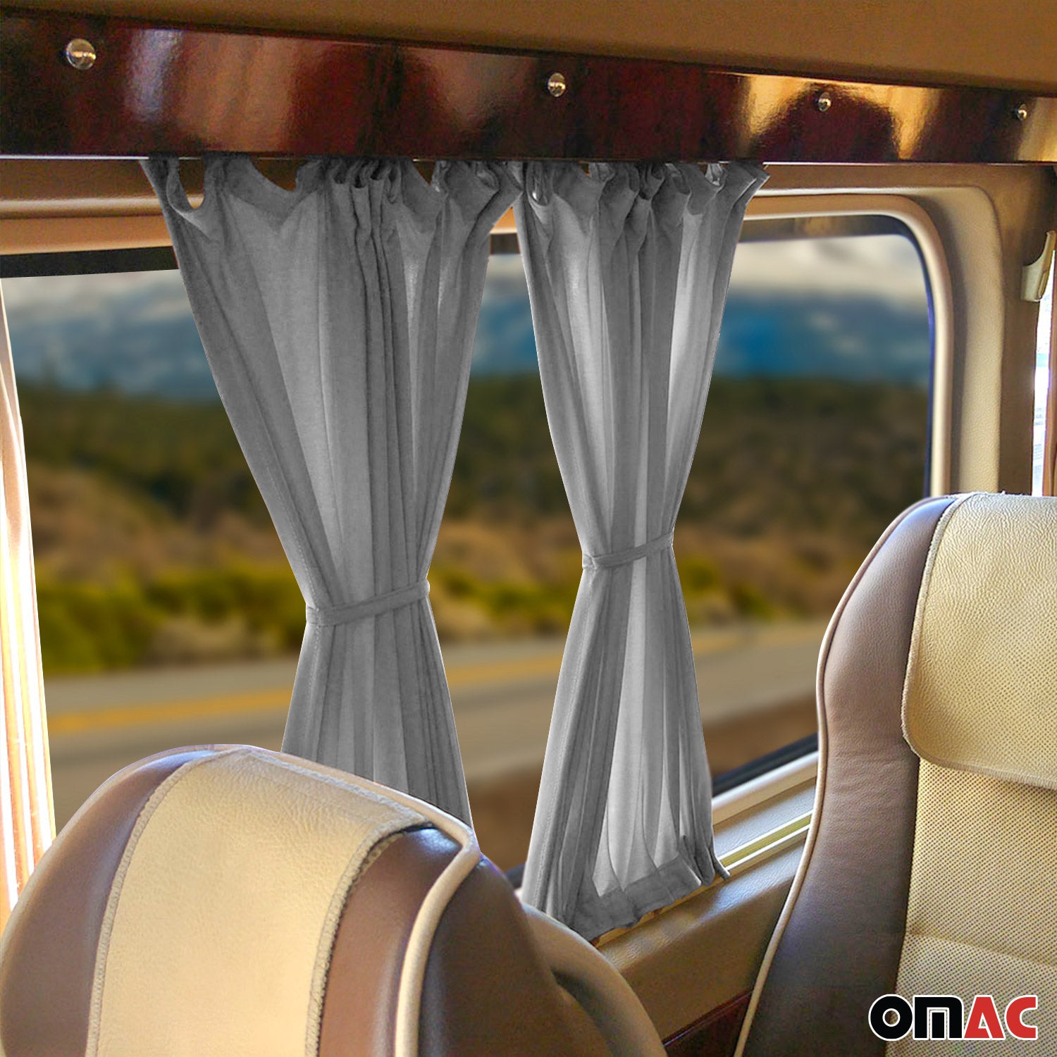 Rideaux de fenêtre pour Ford Transit Empattement long Court 2015-2026 Gris