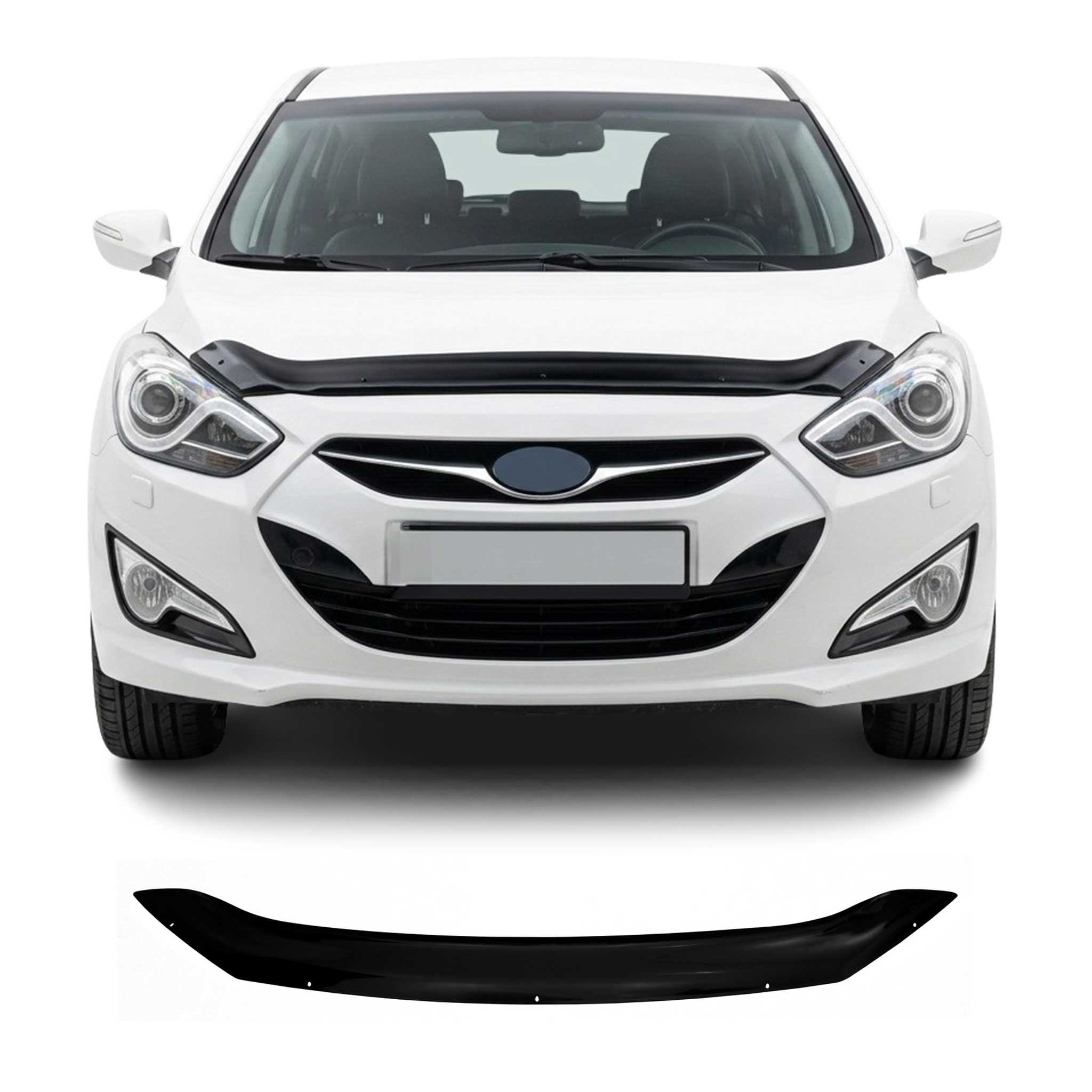 Deflecteurs d'air capot de voiture pour Hyundai i40 2011-2019 Acrylique Noir