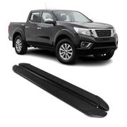 Marchepieds Latéraux pour Nissan Navara D23 Double Cab 2015-2023 2Pcs Alu Noir