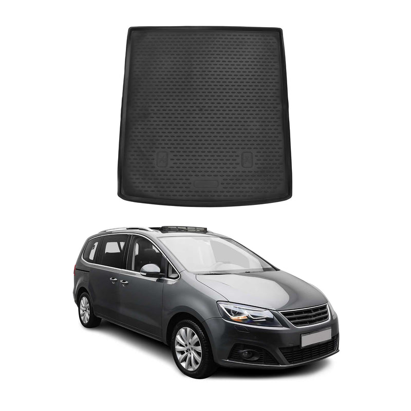 OMAC Tapis de coffre pour Seat Alhambra 2017-2020 sur mesure en caoutchouc Noir