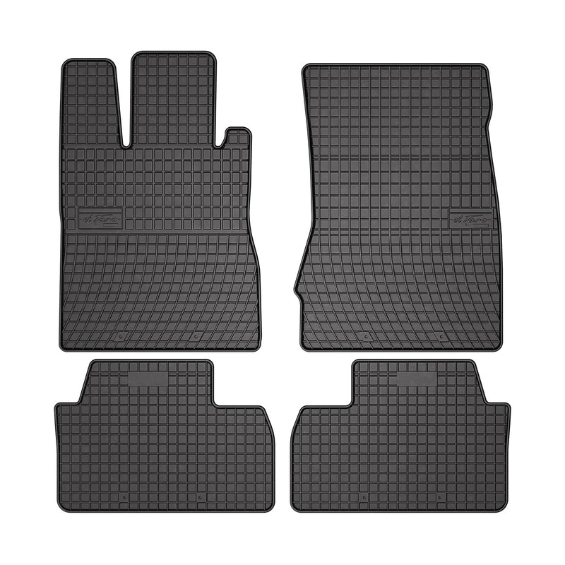 Tapis de Sol pour Mercedes Classe S W220 1998-2005 Caoutchouc Noir