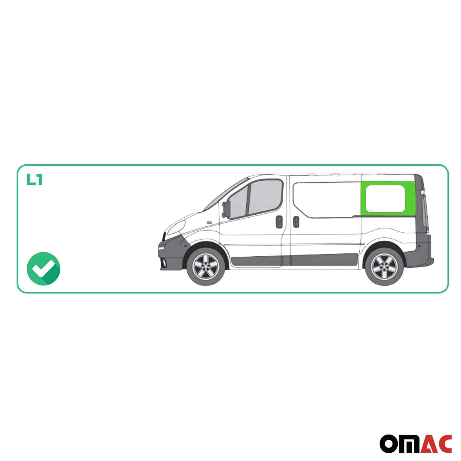 Vitre de Porte pour Renault Trafic 2001-2014 L1 Arrière Gauche Porte coulissante