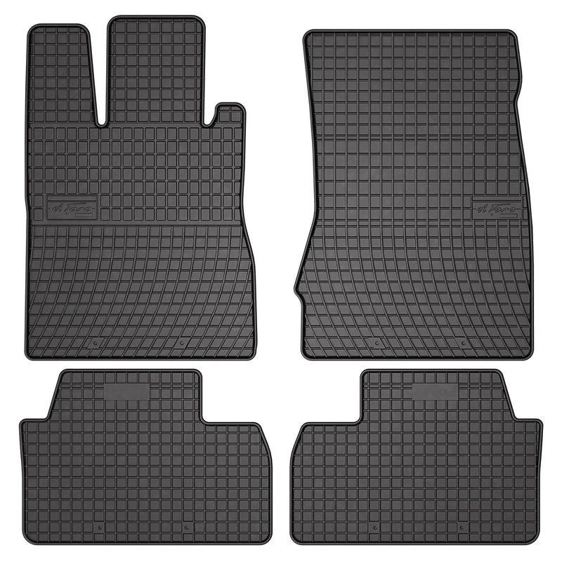OMAC Tapis de Sol pour Mercedes Classe S W220 1998-2005 Caoutchouc Noir