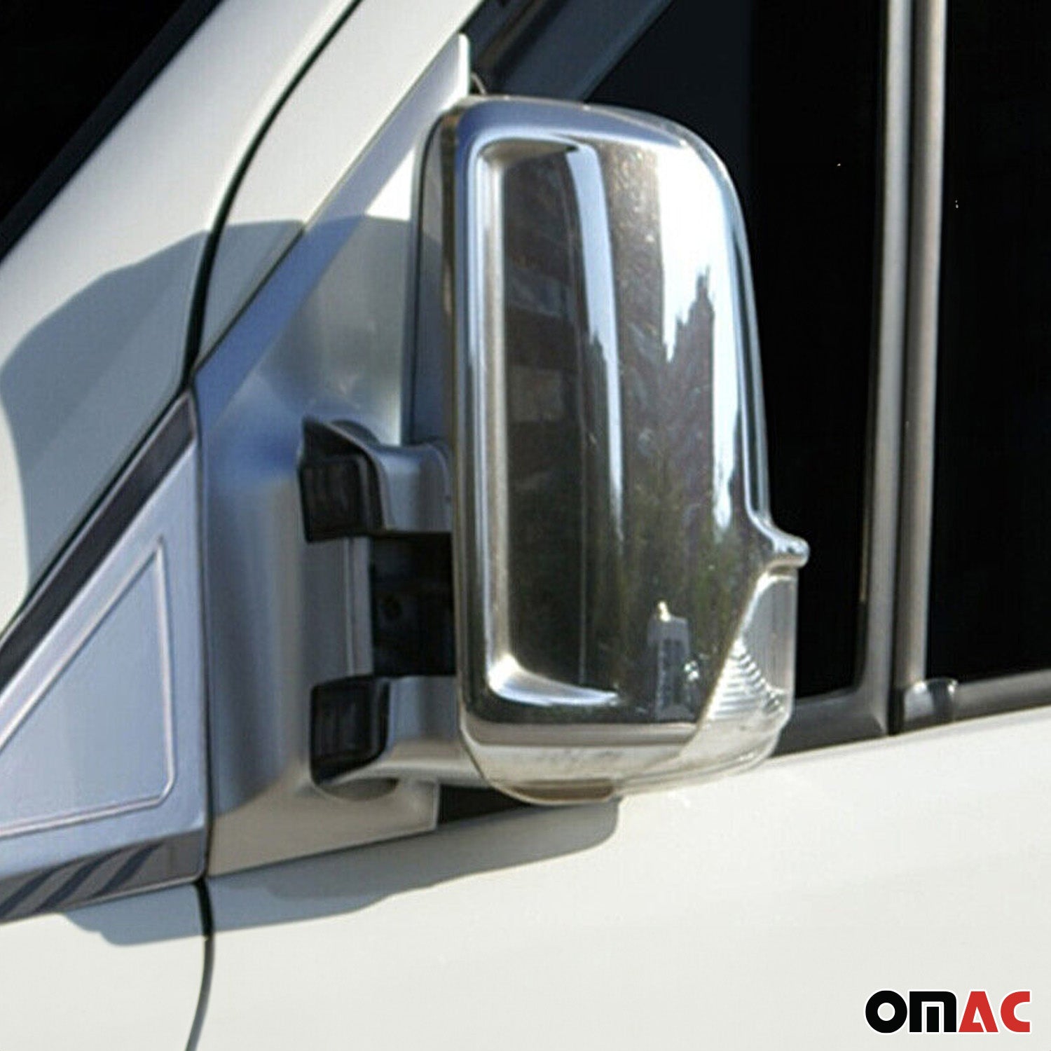 Coques de Rétroviseurs pour VW Crafter 2006-2017 en ABS Chromé Argent
