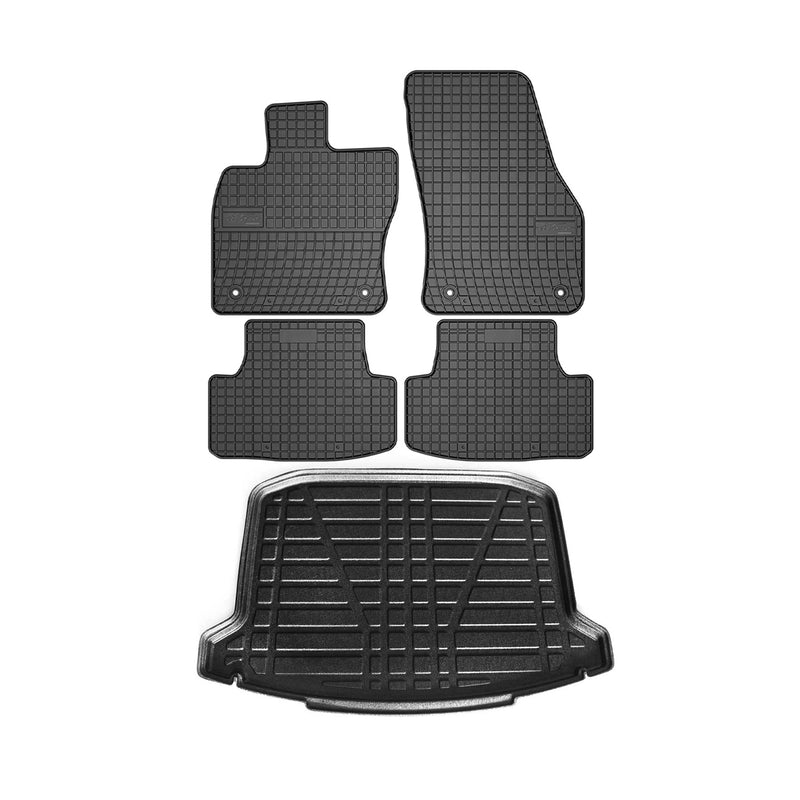 Kit Tapis de sol et coffre pour Seat Ateca 2016-2024 TPE Noir