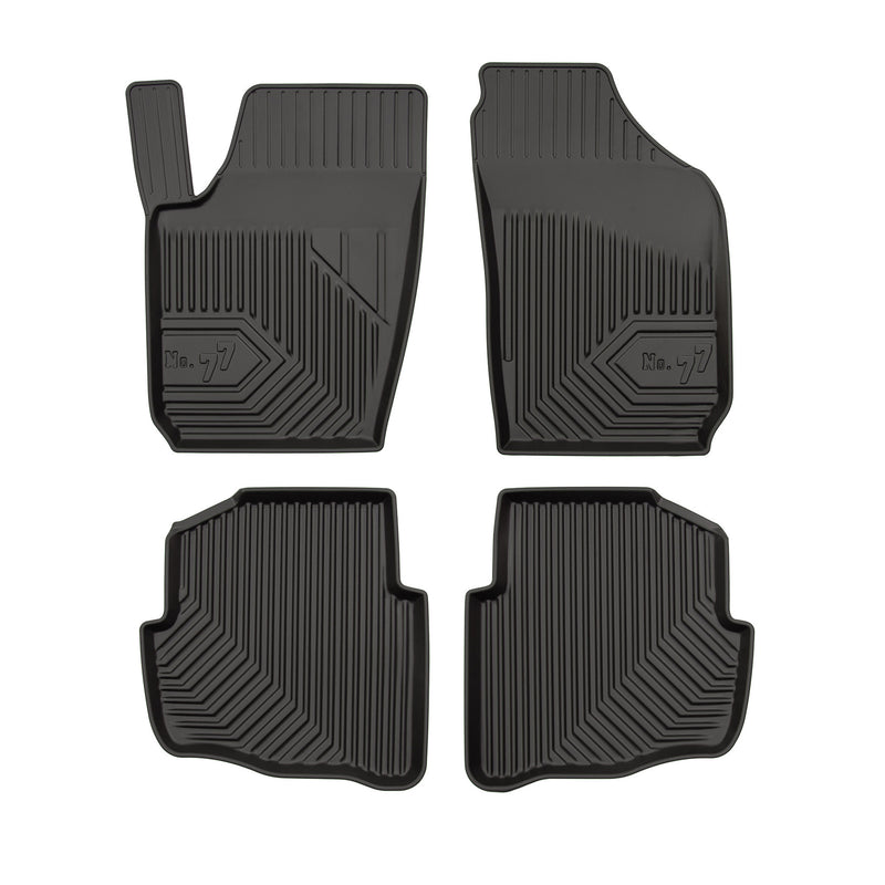Tapis de Sol de Voiture pour Skoda Fabia I 1999-2008 TPE Antidérapant Noir 4Pcs