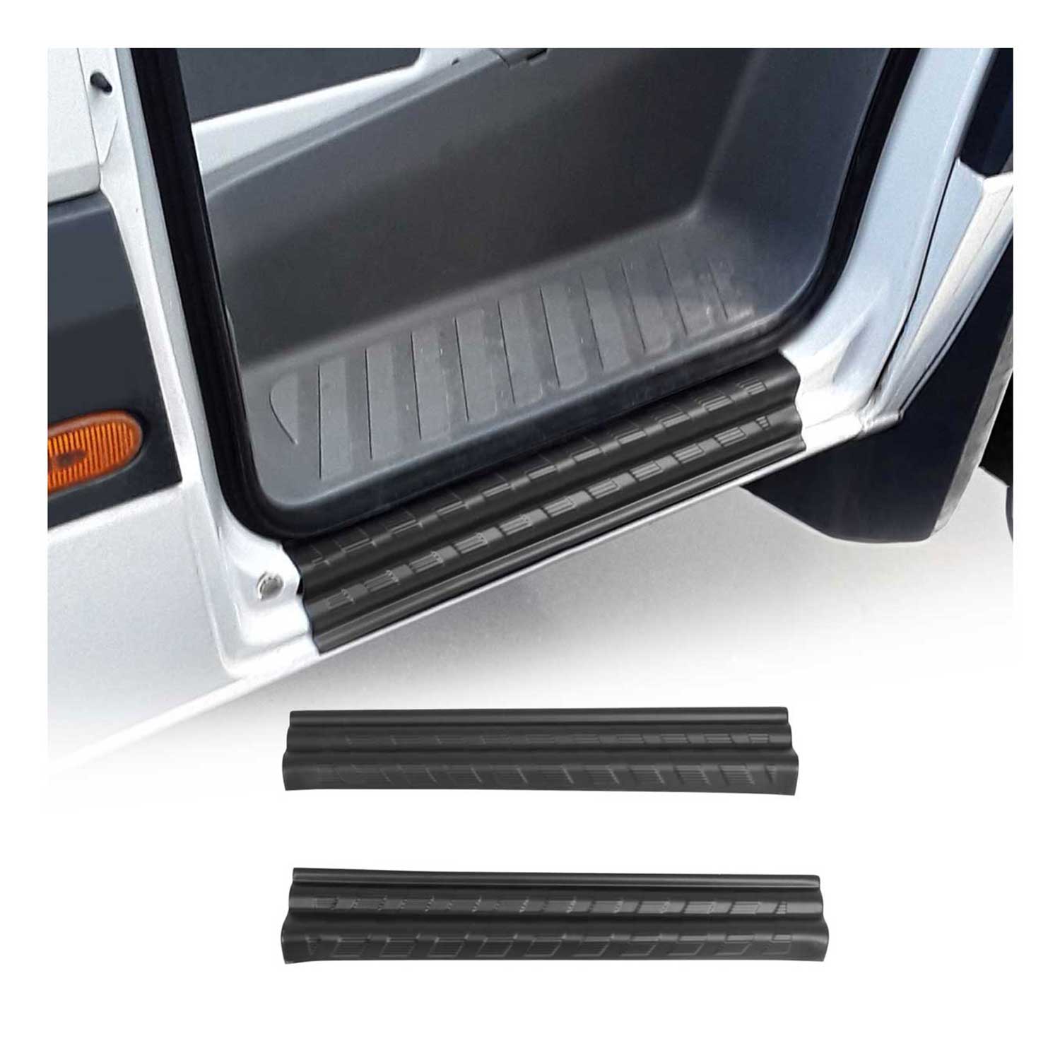 Couverture de Seuil de porte pour Mercedes Sprinter 2006-2018 ABS Noir 2 Pcs