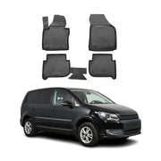OMAC Tapis de sol pour Volkswagen Touran 2003-2015 sur mesure en caoutchouc Noir