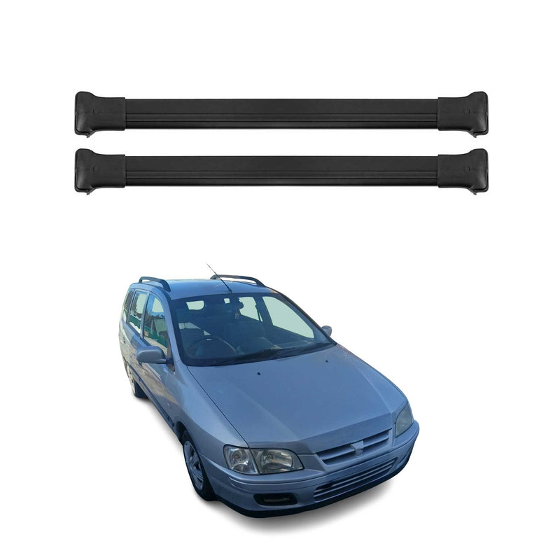 Barres de toit transversales pour Mitsubishi Space Star 2000-2005 Alu Noir