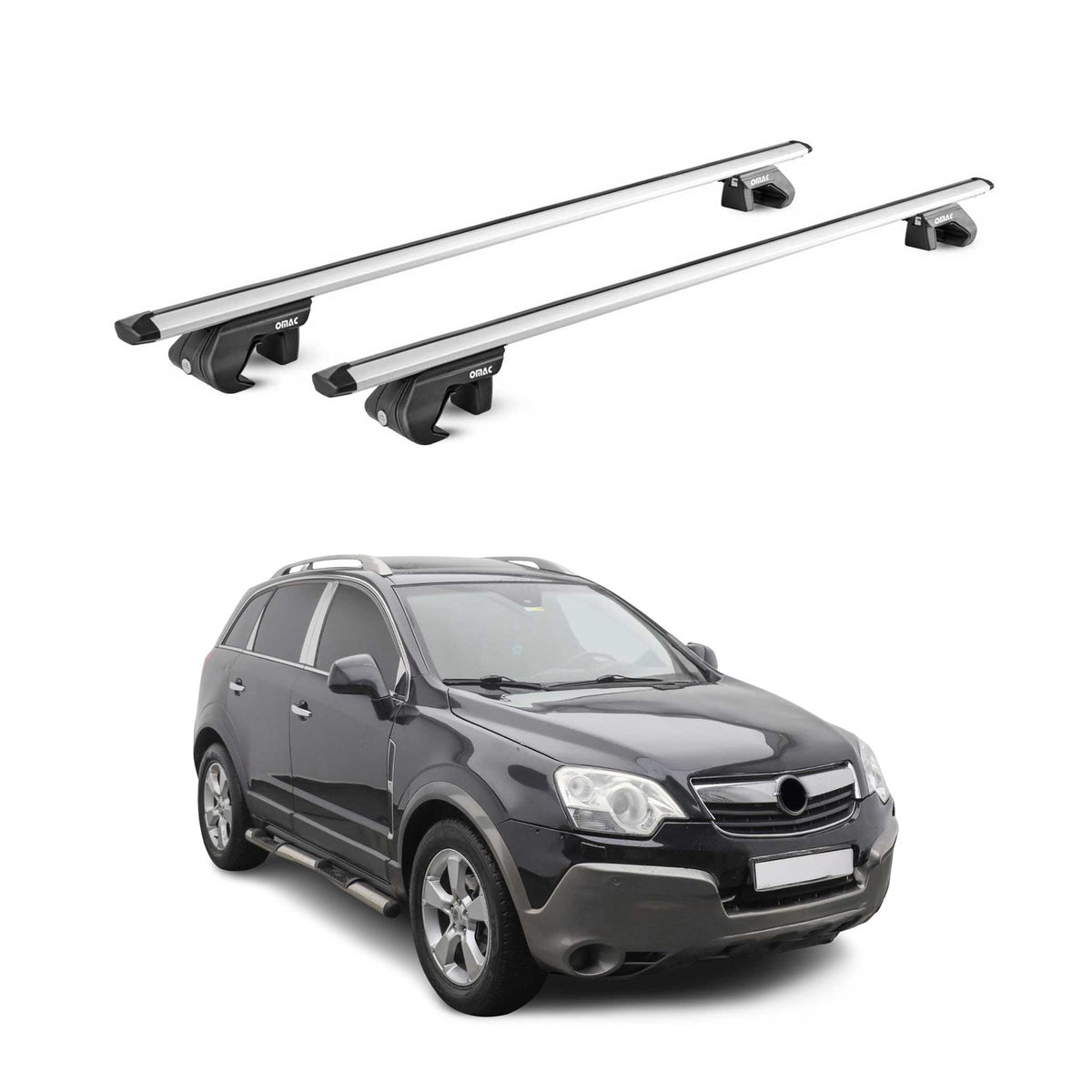 Barres de toit transversales pour Opel Antara 2006-2015 Alu Gris Argenté 2x ABE